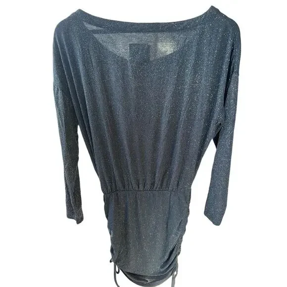 Chaser Diamond Jersey Drop Shoulder Dress with Drawstring Detail! NWT Size S! - Picture 3 of 4